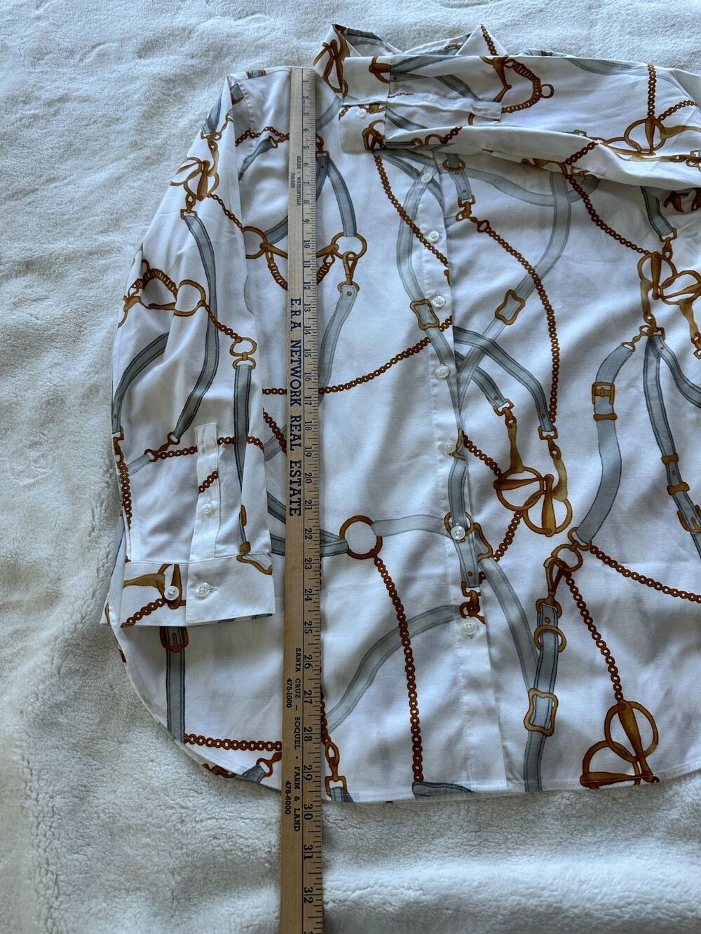 Chico's No-Iron Equestrian-Inspired Pattern Tunic Chico’s 2 (Large / US 12) - Picture 6 of 7
